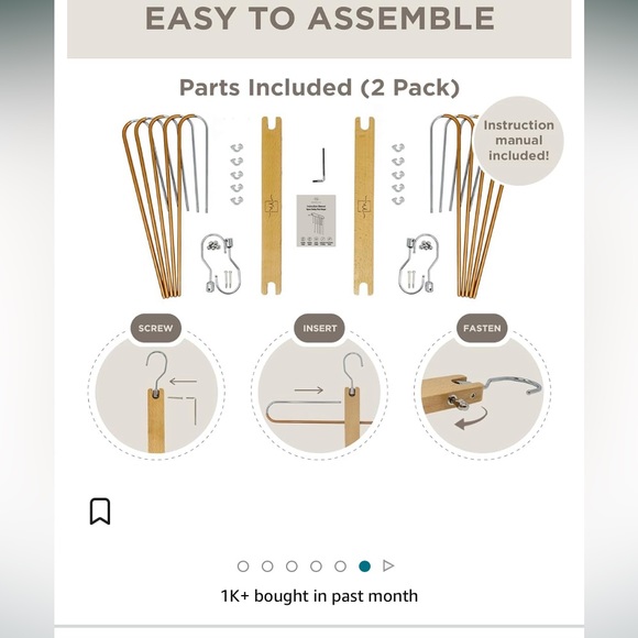 NIB Space saving pant or scarf hanger - Picture 4 of 10